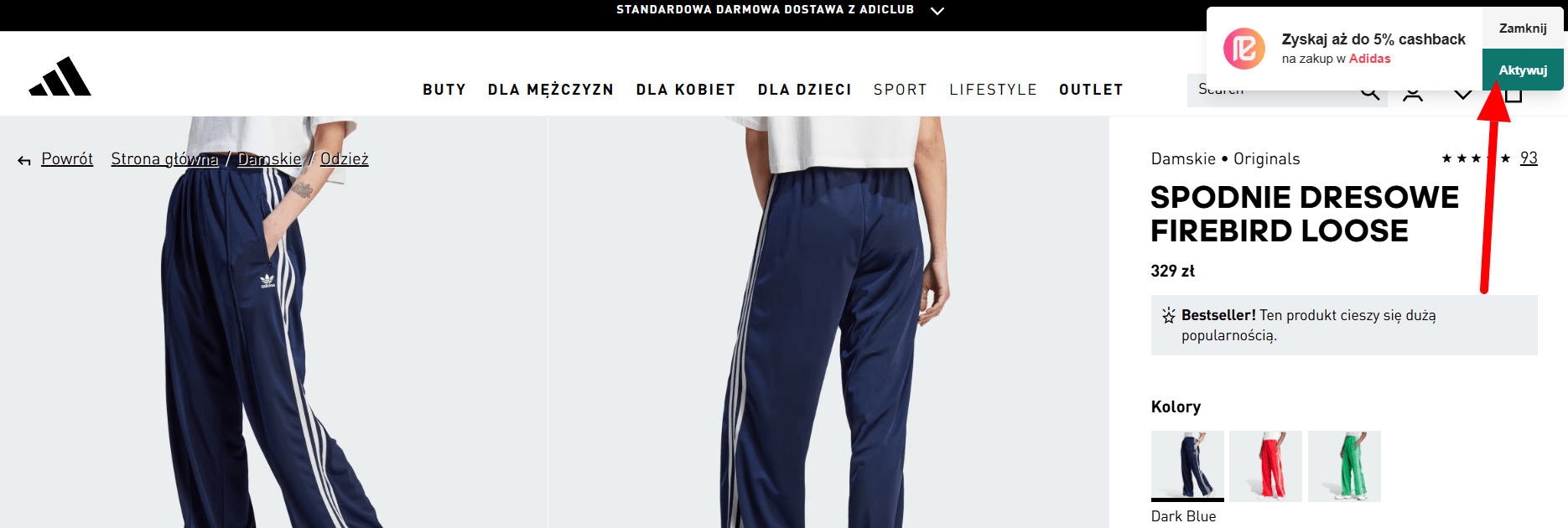 Zakupy w Adidas z cashback dzięki Refunder
