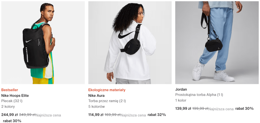 Letnia wyprzedaż akcesoria Nike